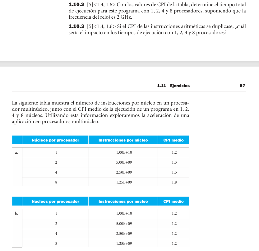 Ejercicio 1.10 de Hennessy y Patterson, captura 2