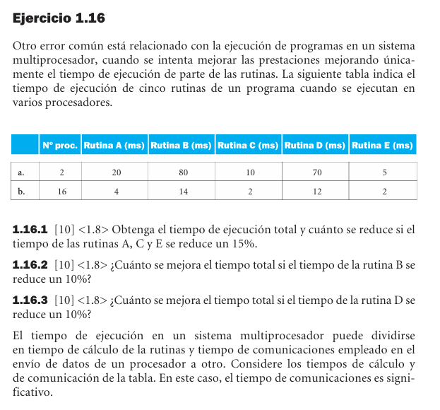 Ejercicio 1.16 de Hennessy y Patterson, captura 1
