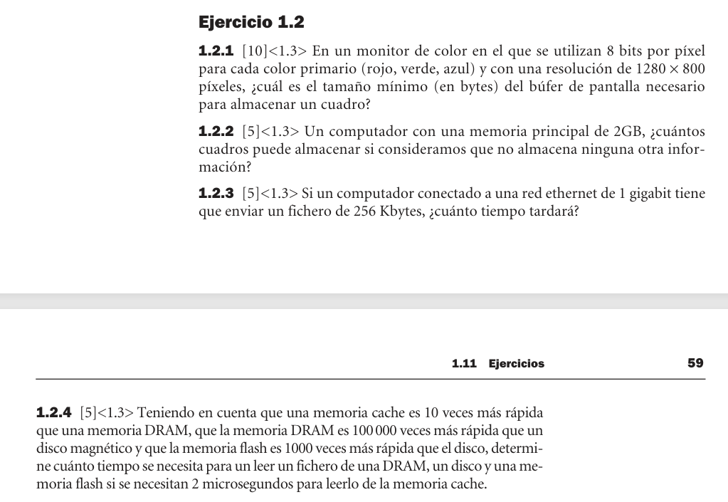 Ejercicio 1.2 de Hennessy y Patterson