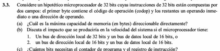 Ejercicio 3.3 de Stallings 7